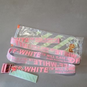 Transparent pink Off-White belt